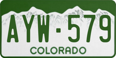 CO license plate AYW579