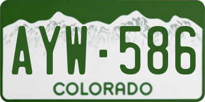 CO license plate AYW586
