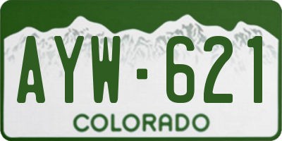 CO license plate AYW621
