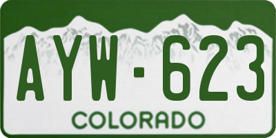 CO license plate AYW623