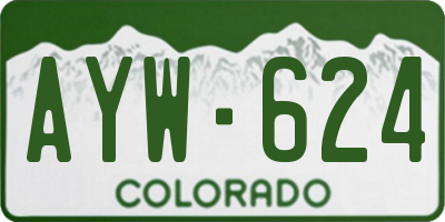 CO license plate AYW624