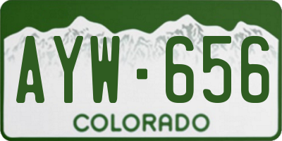 CO license plate AYW656