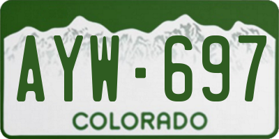 CO license plate AYW697