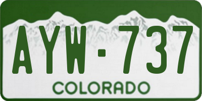 CO license plate AYW737