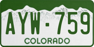 CO license plate AYW759