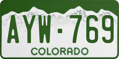 CO license plate AYW769