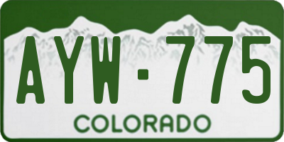 CO license plate AYW775