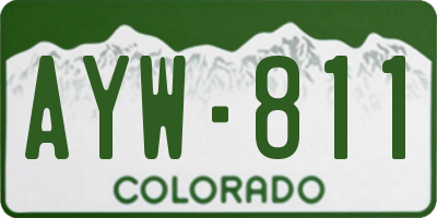 CO license plate AYW811