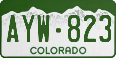 CO license plate AYW823