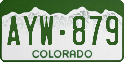 CO license plate AYW879