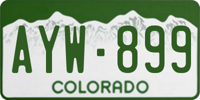 CO license plate AYW899
