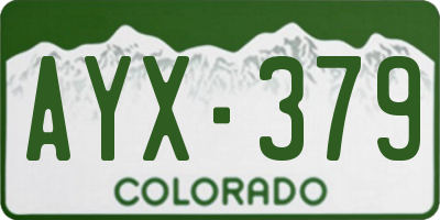 CO license plate AYX379