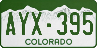 CO license plate AYX395