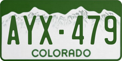 CO license plate AYX479