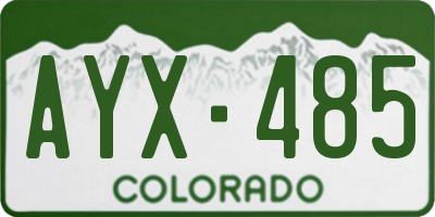 CO license plate AYX485