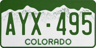 CO license plate AYX495