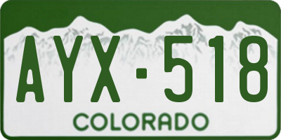 CO license plate AYX518