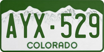CO license plate AYX529