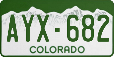 CO license plate AYX682