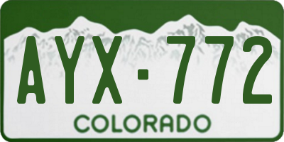 CO license plate AYX772