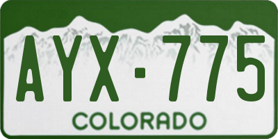 CO license plate AYX775