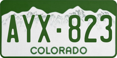 CO license plate AYX823