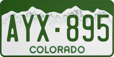 CO license plate AYX895