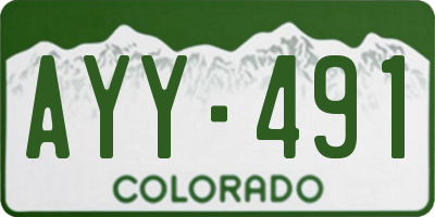CO license plate AYY491