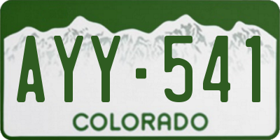 CO license plate AYY541