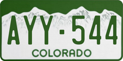 CO license plate AYY544