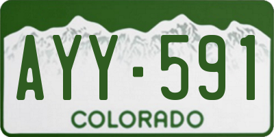 CO license plate AYY591