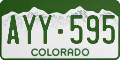 CO license plate AYY595