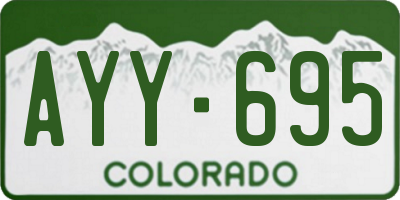 CO license plate AYY695