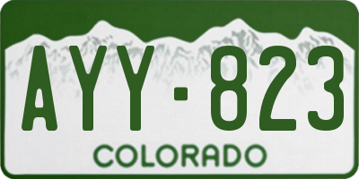 CO license plate AYY823