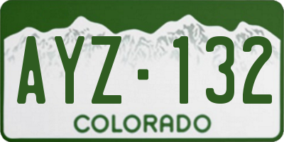 CO license plate AYZ132