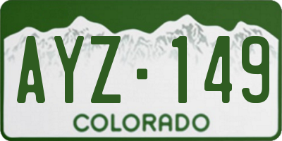 CO license plate AYZ149