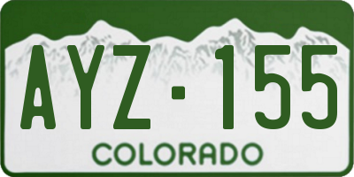 CO license plate AYZ155