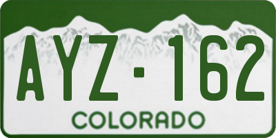 CO license plate AYZ162