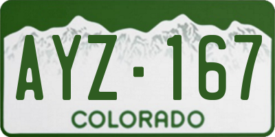 CO license plate AYZ167