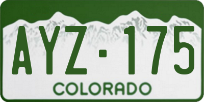 CO license plate AYZ175