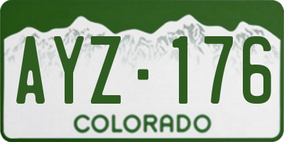 CO license plate AYZ176