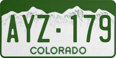 CO license plate AYZ179