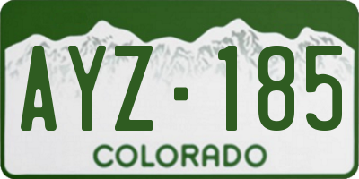 CO license plate AYZ185