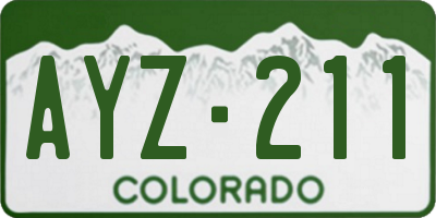 CO license plate AYZ211