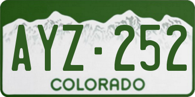 CO license plate AYZ252