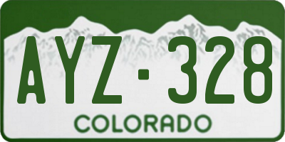 CO license plate AYZ328