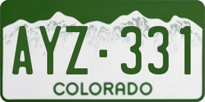 CO license plate AYZ331