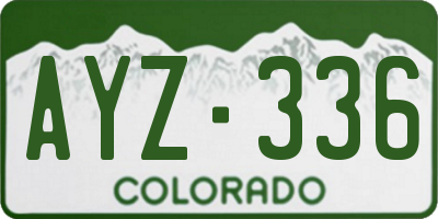 CO license plate AYZ336