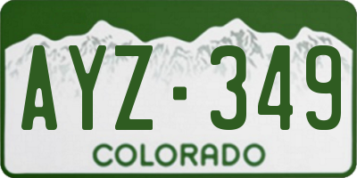 CO license plate AYZ349