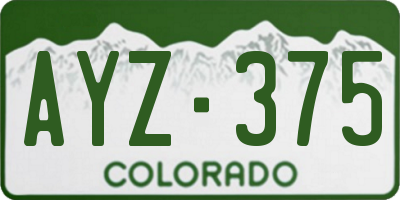 CO license plate AYZ375